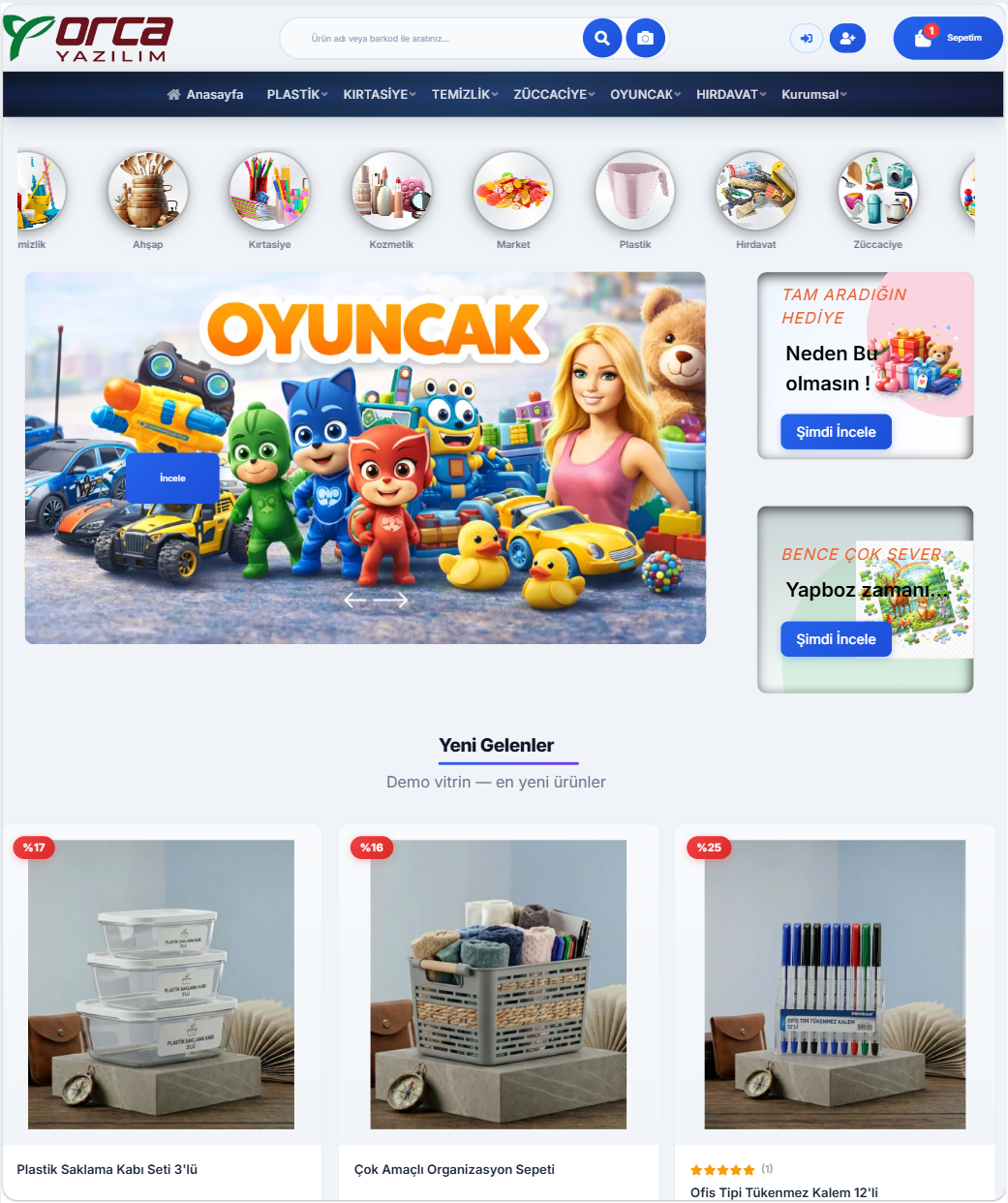 E Ticaret Sitesi 2 - Standart Satış ve Mağaza Bayii Sistemli Site